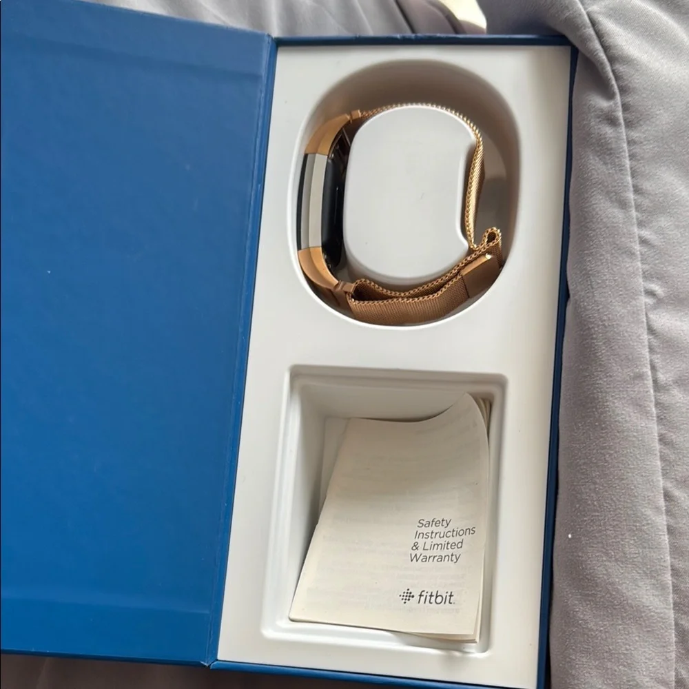 Fitbit & Gold Wristband Fitness Tracker